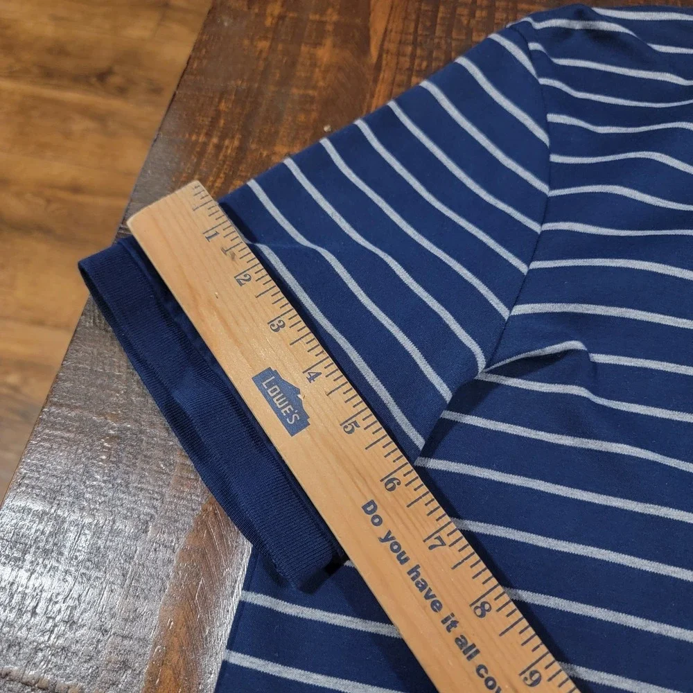 VTG Ralph Lauren Men's Polo Shirt‎ 100% Cotton Striped Shirt Size L